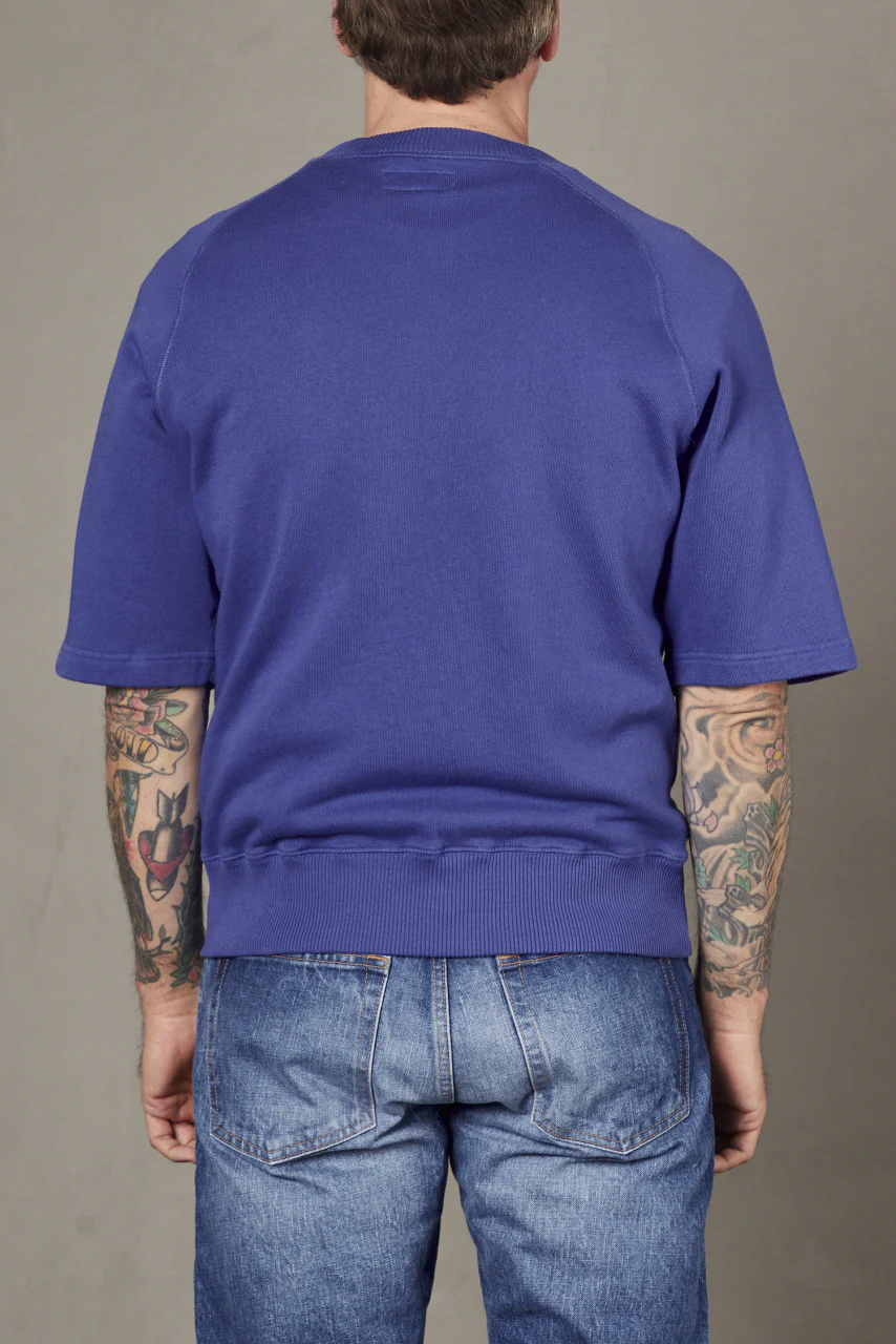 Merz b. Schwanen RGSW02 Sweatshirt Short Sleeve Vintage Blue - Image 4