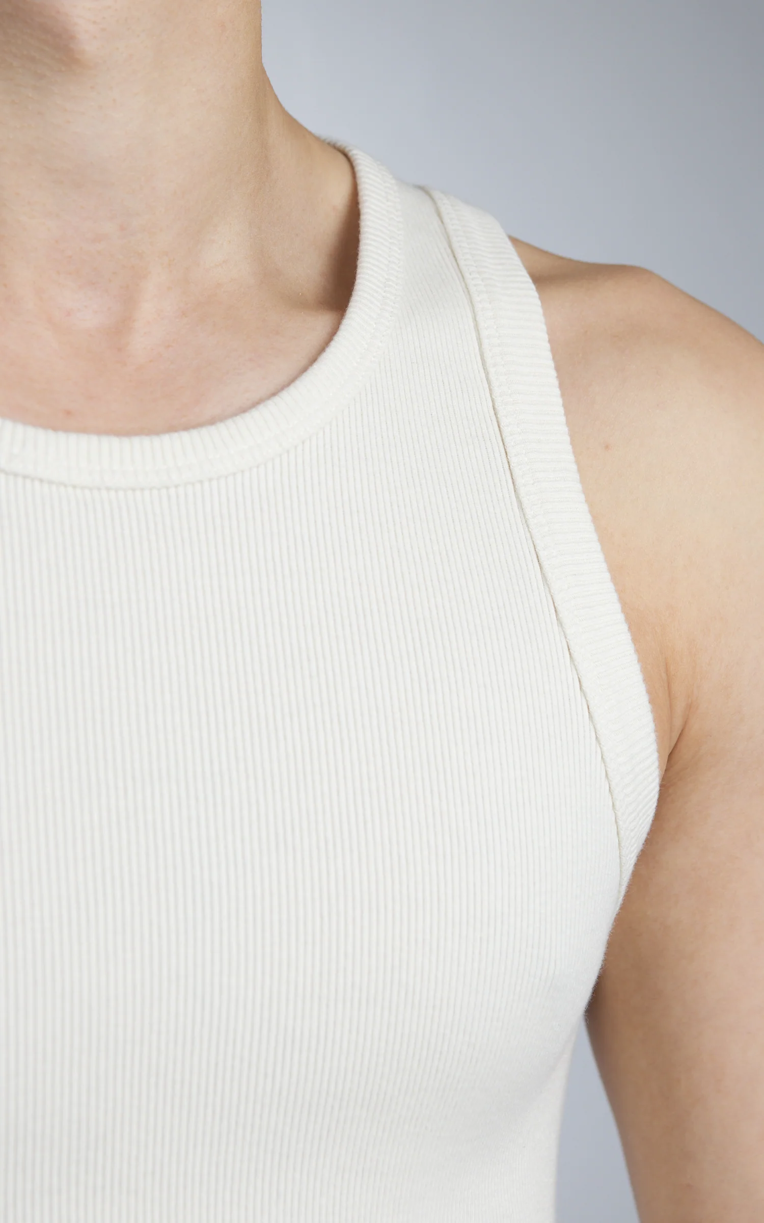 Merz b. Schwanen RIBTANK01 Ribbed Tank Top Nature - Image 4