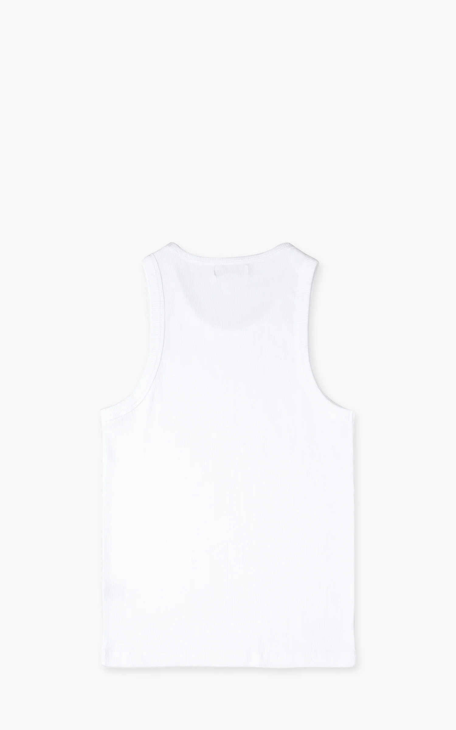 Merz b. Schwanen RIBTANK01 Ribbed Tank Top White - Image 3