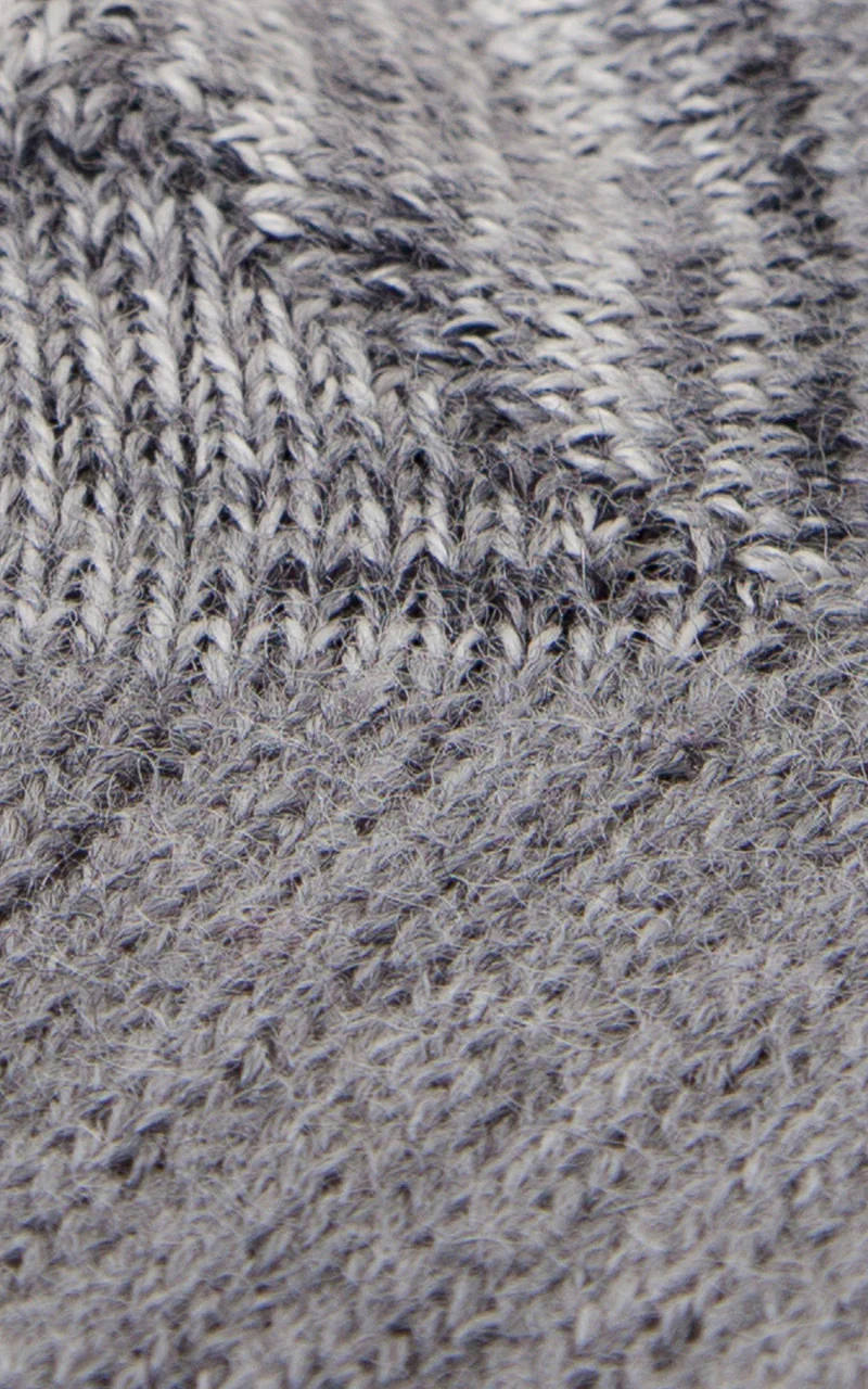 Merz b. Schwanen S73 Retro Sport Socks Greymelange/Nature - Image 4