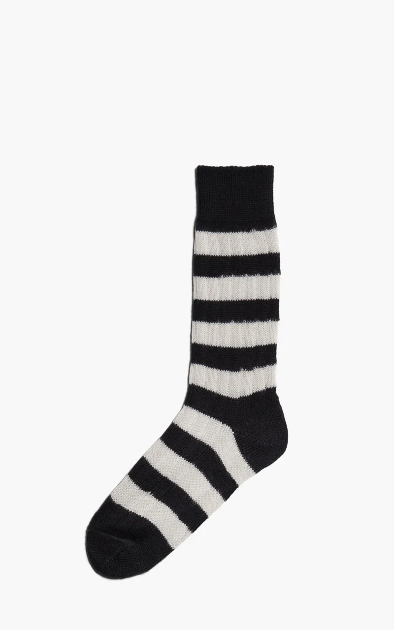 Merz b. Schwanen S76 Ringel Socks Black/Natural - Image 2