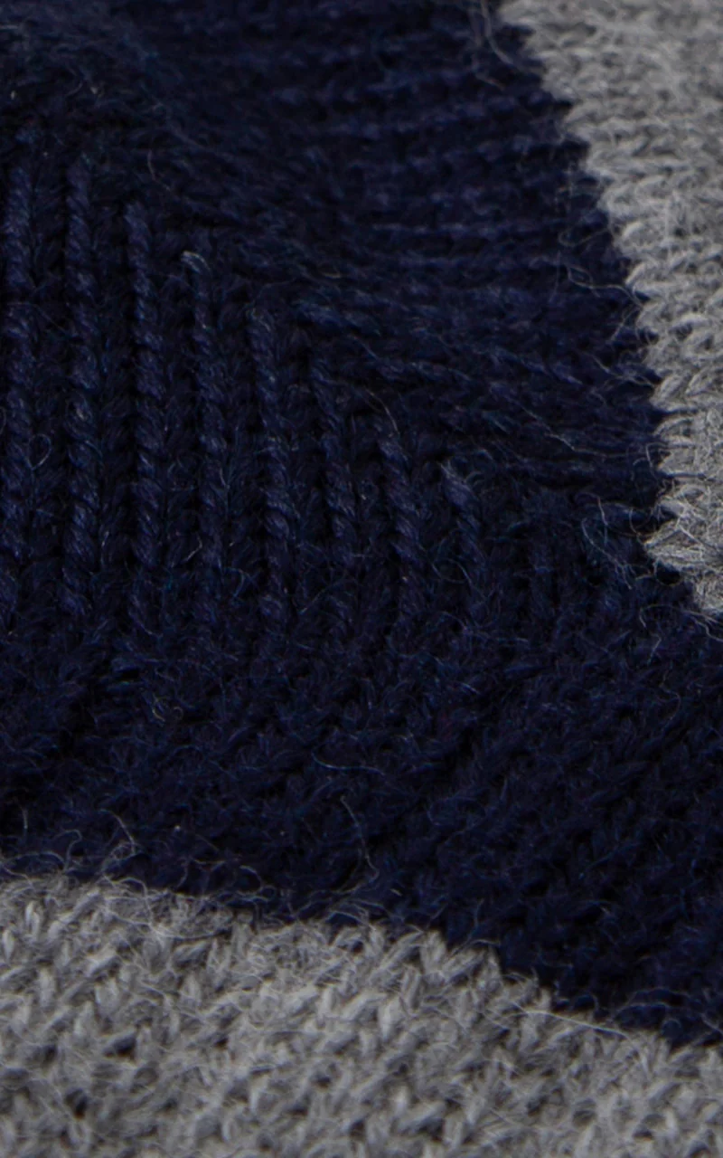 Merz b. Schwanen S76 Ringel Socks Ink/Grey Melange - Image 4