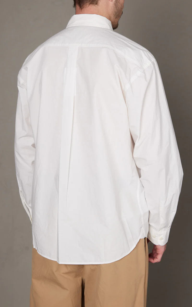 Merz b. Schwanen SHIRT01 Relaxed Fit Shirt White - Image 6