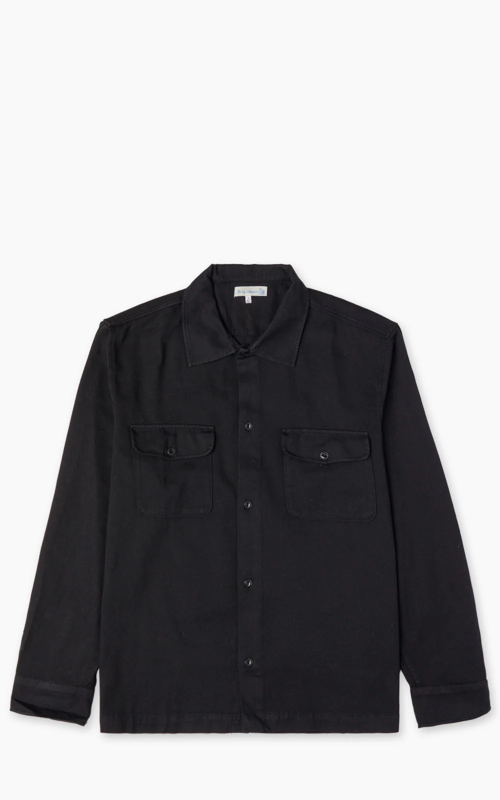 Merz b. Schwanen SHIRT06RT Cotton Twill Shirt Deep Black