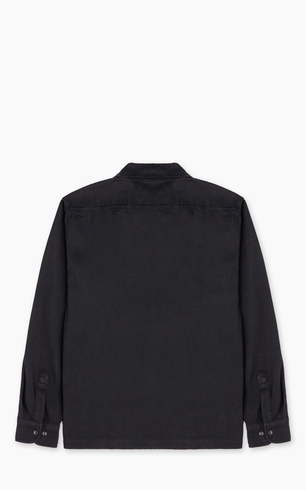 Merz b. Schwanen SHIRT06RT Cotton Twill Shirt Deep Black - Image 3