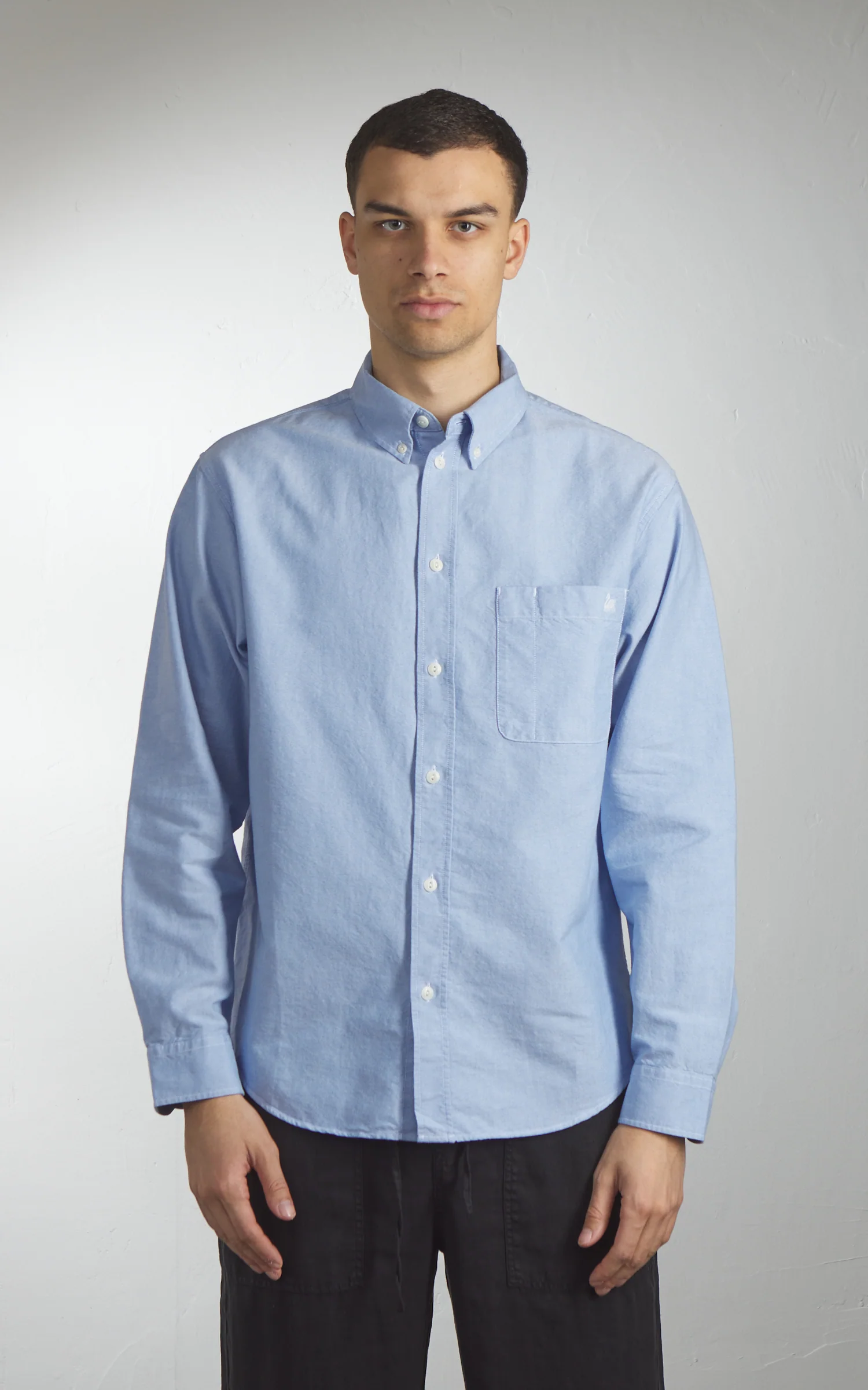 Merz b. Schwanen SHIRT19OX Oxford Shirt Light Blue - Image 2