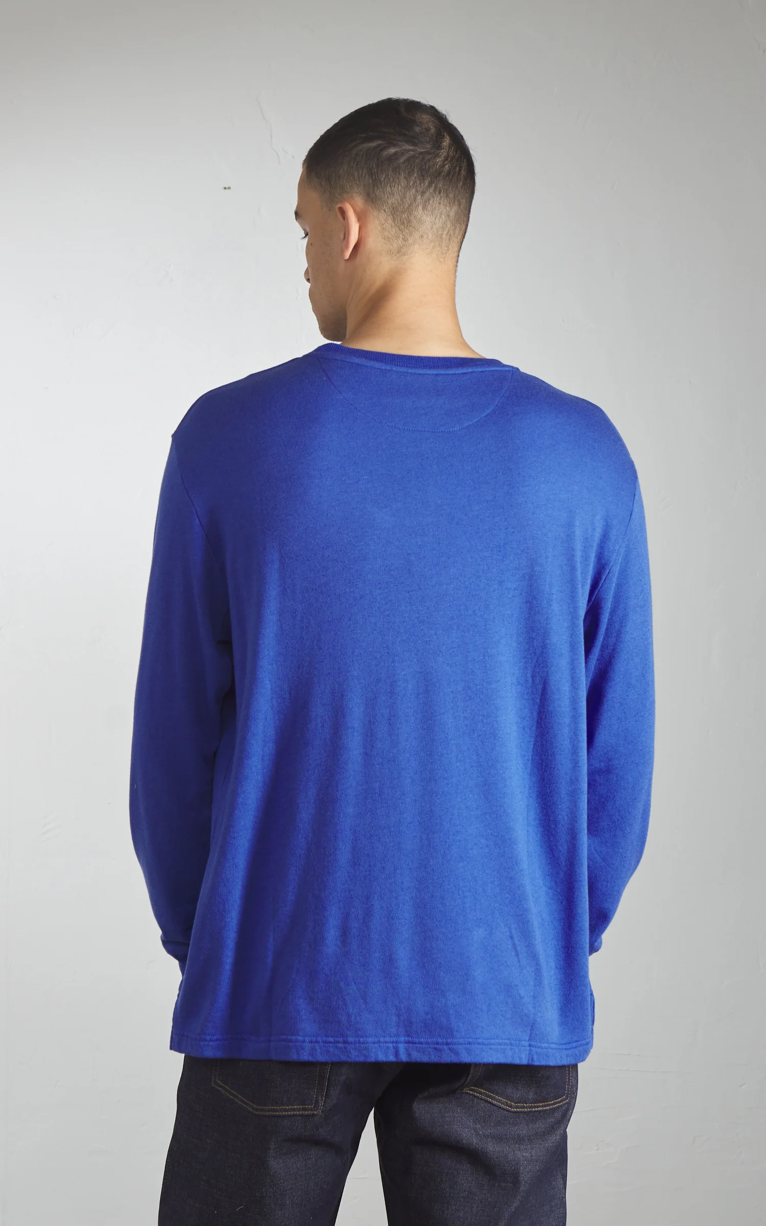Merz b. Schwanen TLS05 Terry Longsleeve Vintage Blue - Image 5