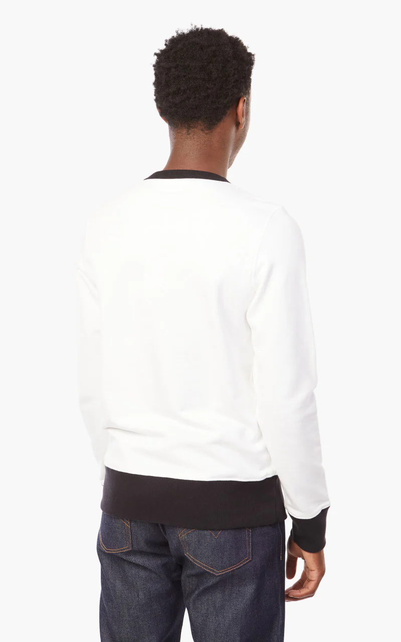 Merz b. Schwanen TR348BA Sweatshirt White/Black - Image 4