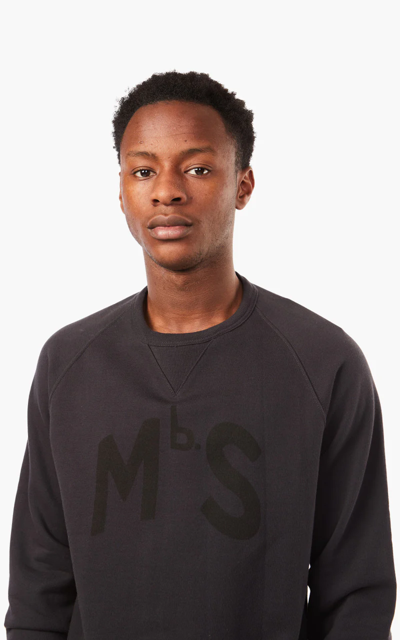 Merz b. Schwanen TR349 Good Training Sweatshirt Charcoal/Black - Image 3