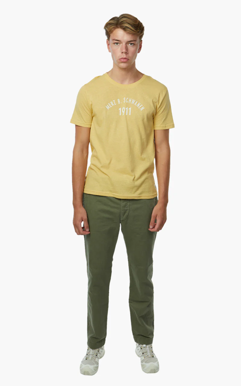 Merz b. Schwanen TRCT40 Crew Neck Print Tee Corn - Image 2