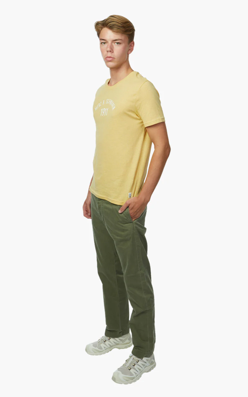 Merz b. Schwanen TRCT40 Crew Neck Print Tee Corn - Image 3