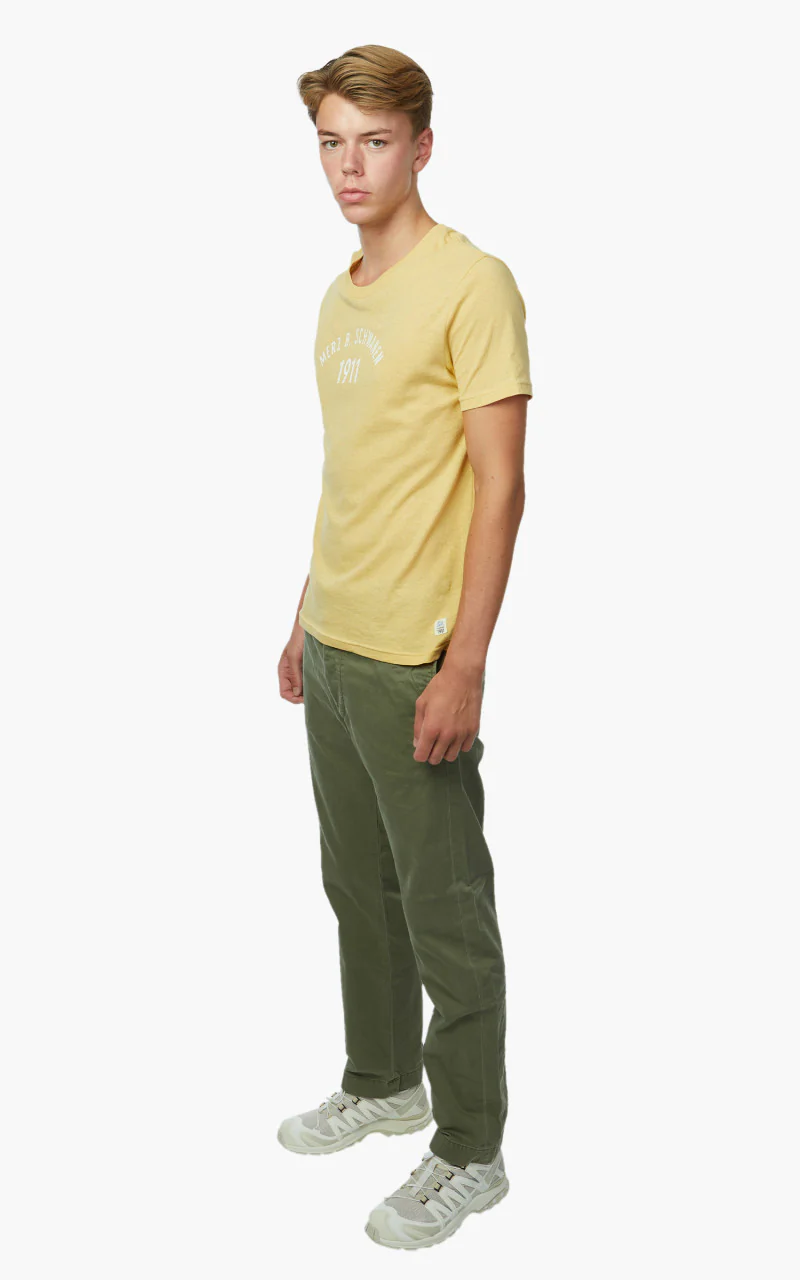 Merz b. Schwanen TRCT40 Crew Neck Print Tee Corn - Image 4