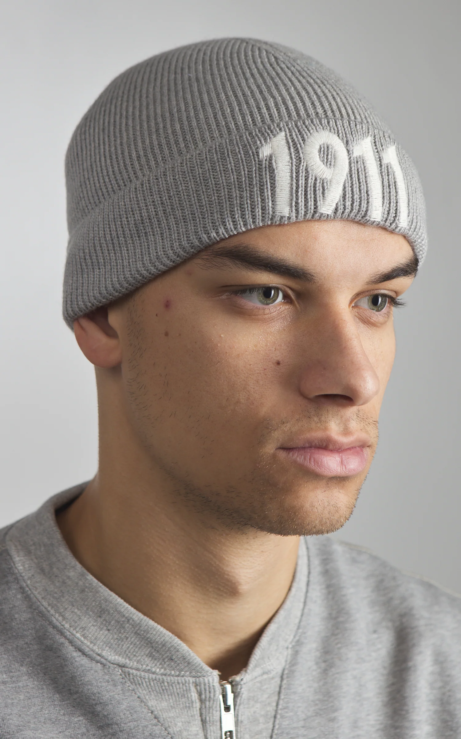Merz b. Schwanen TRMWBN04 Merino Beanie Grey Melange - Image 2