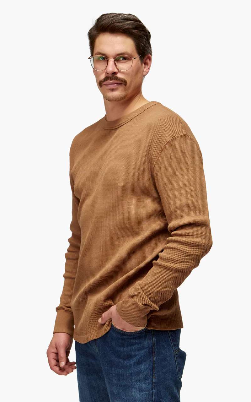 Merz b. Schwanen Waffle Longsleeve Amber - Image 4