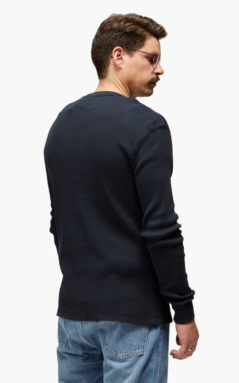 Merz b. Schwanen Waffle Longsleeve Charcoal - Image 6