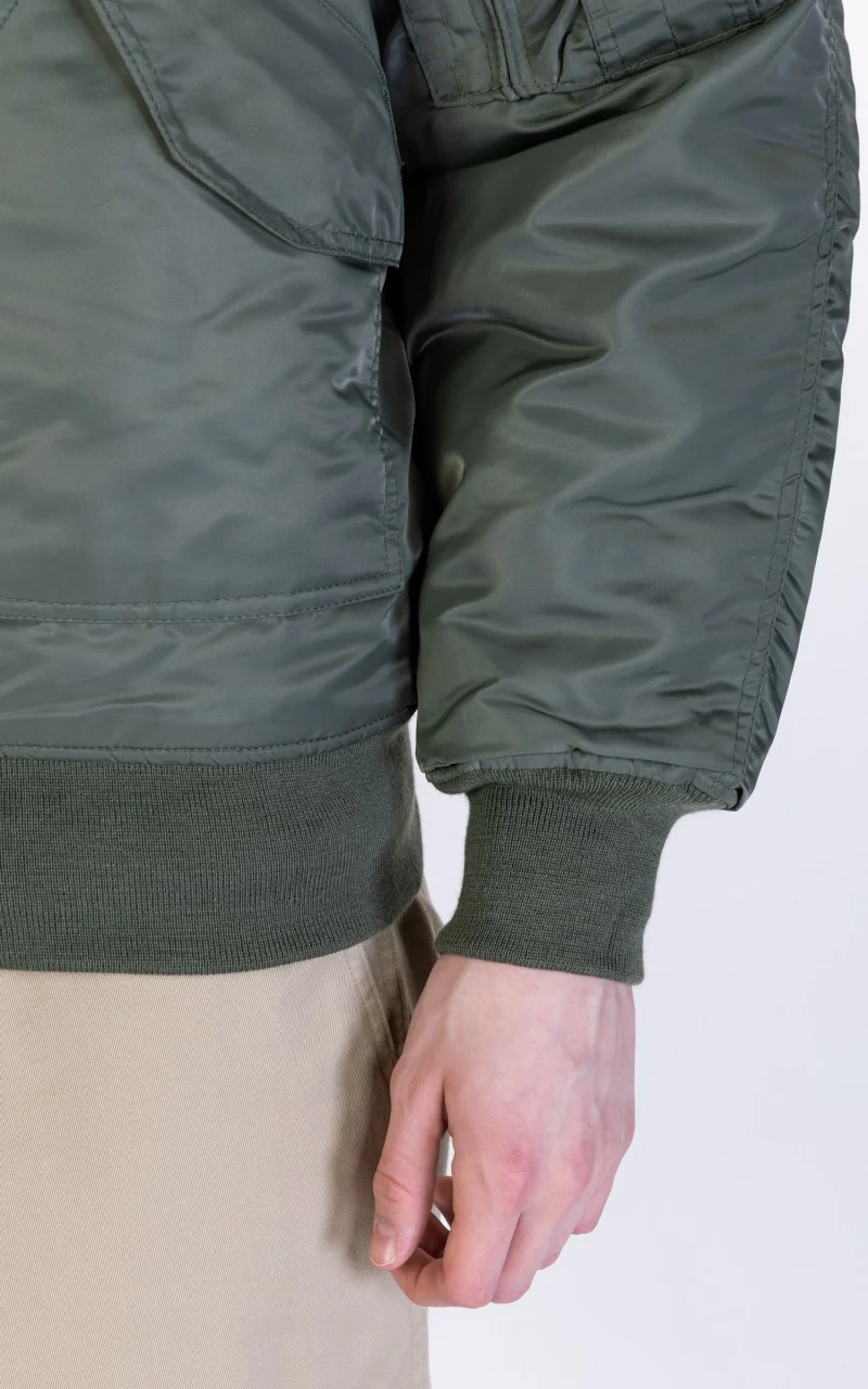 Military Surplus CWU US Flight Jacket Olive - Image 8