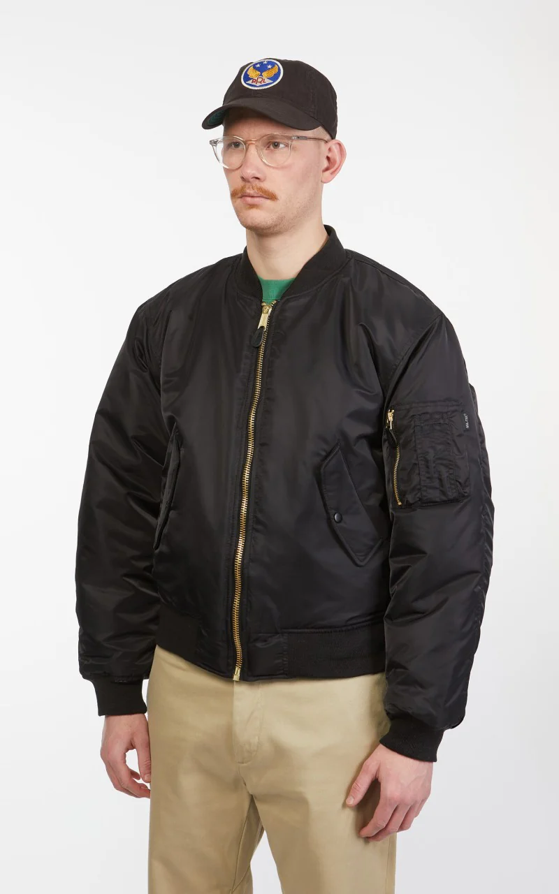 Military Surplus MA-1 US Flight Jacket Black - Image 5