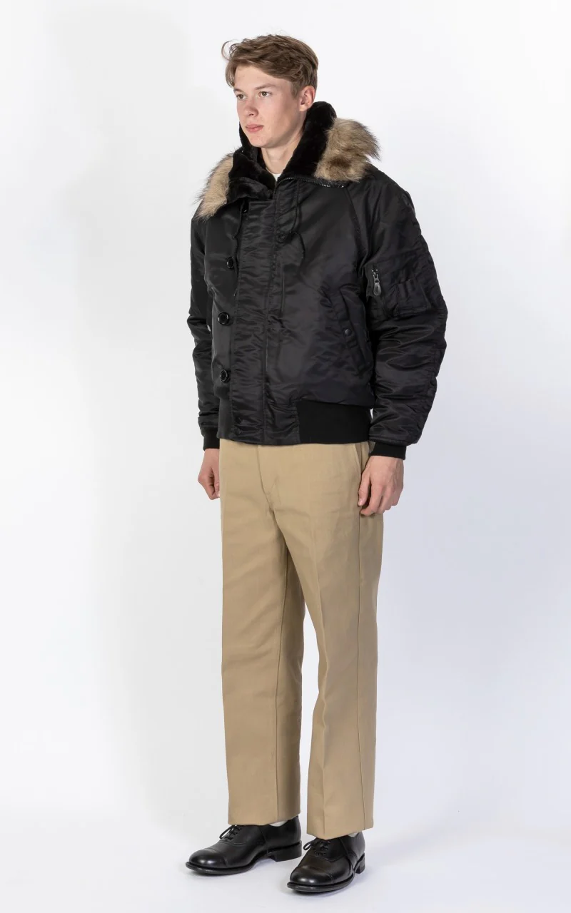 Military Surplus N2B US Flight Jacket Black - Image 3