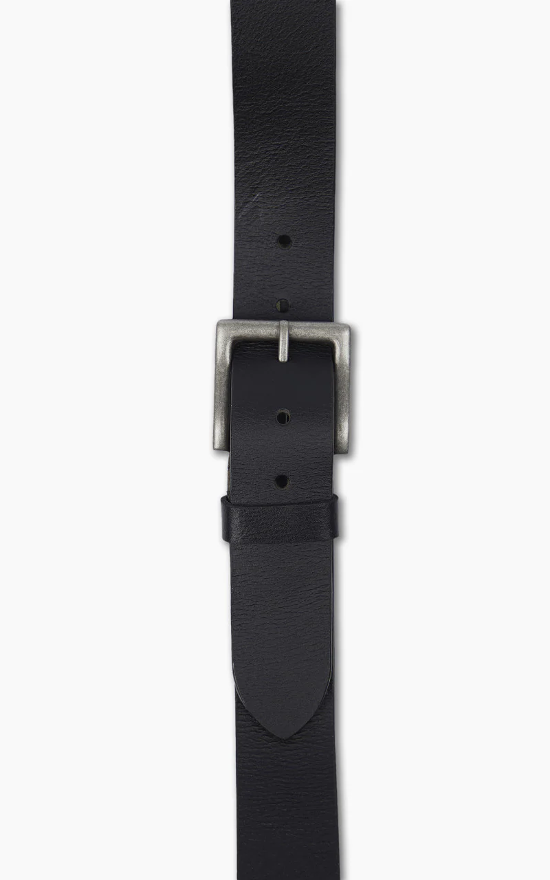 Military Surplus Nappa Leather Belt Black - Image 2