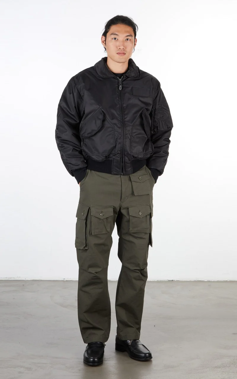 Military Surplus SWAT CWU US Fur Collar Flight Jacket Black - Image 3