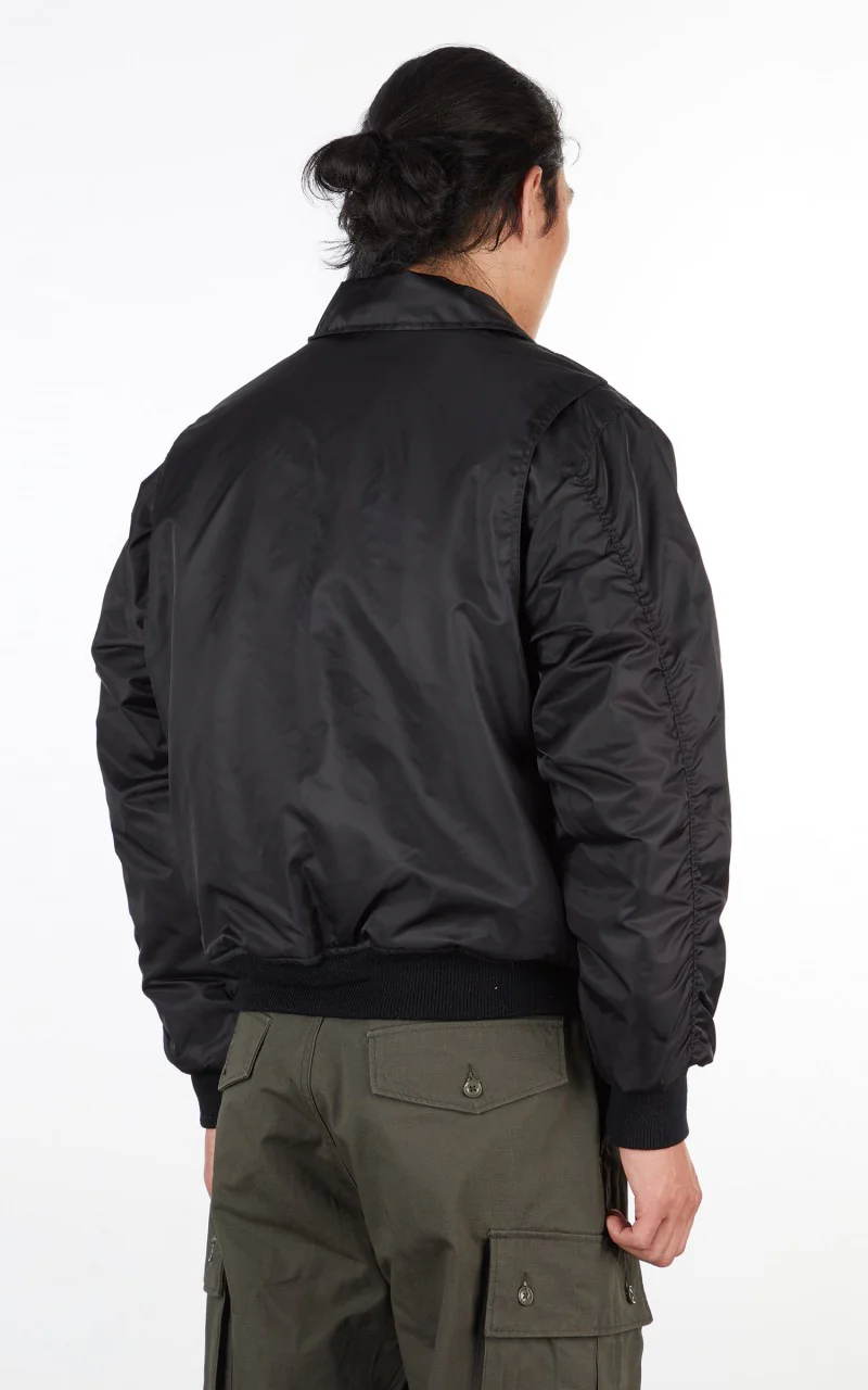 Military Surplus SWAT CWU US Fur Collar Flight Jacket Black - Image 5