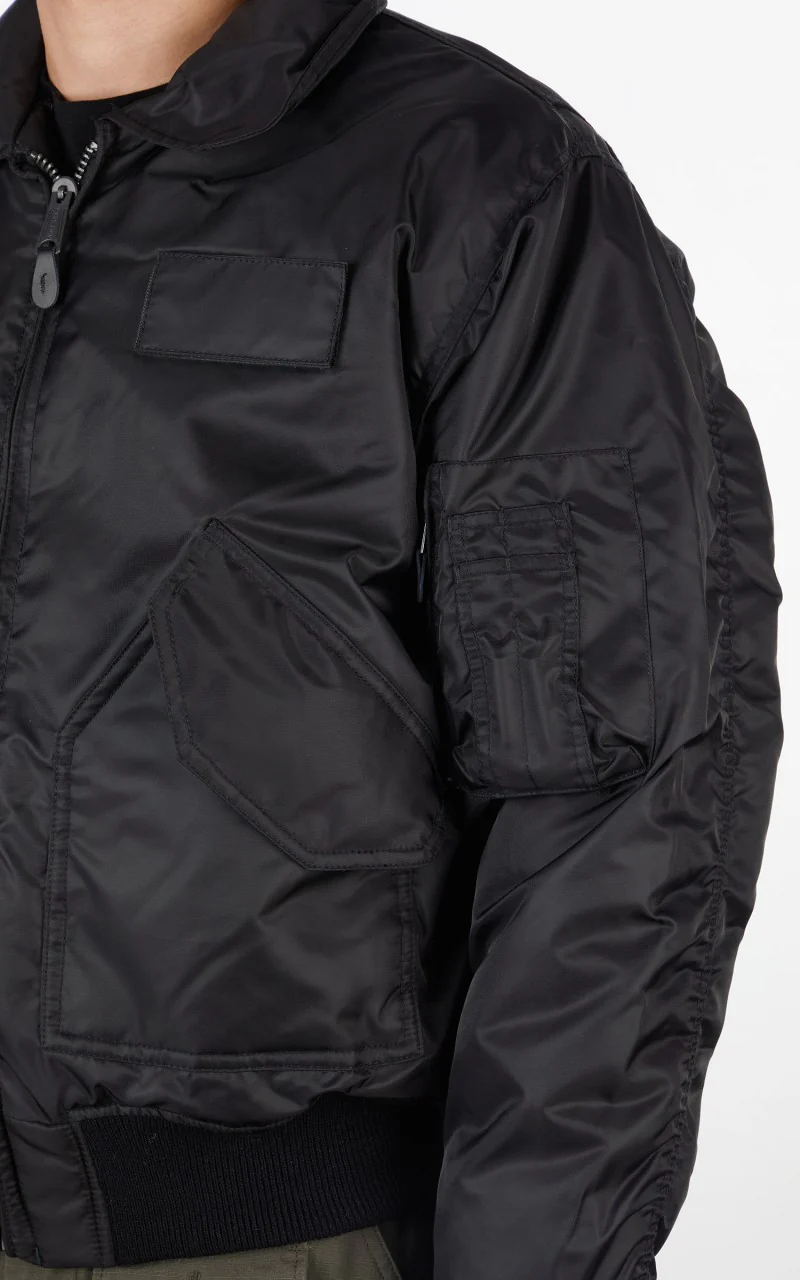 Military Surplus SWAT CWU US Fur Collar Flight Jacket Black - Image 6
