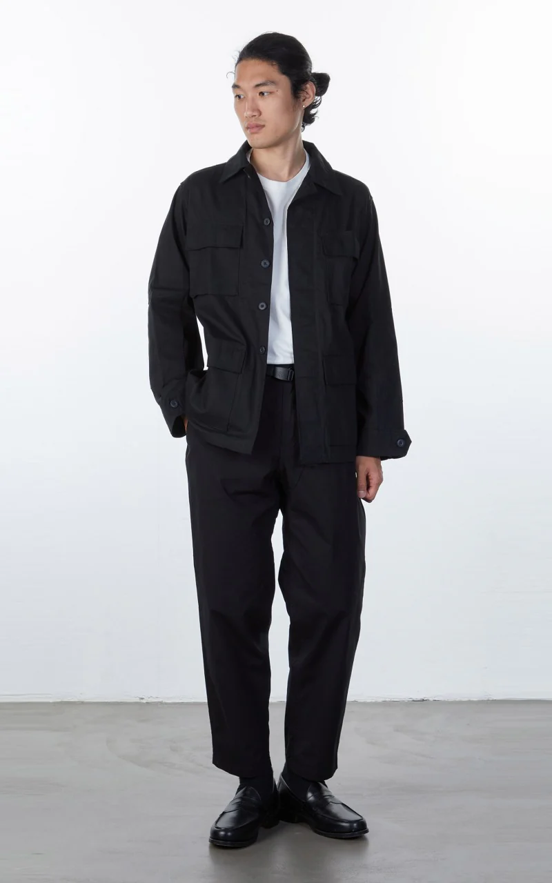 Military Surplus US BDU Field Jacket Ripstop Black - Image 3