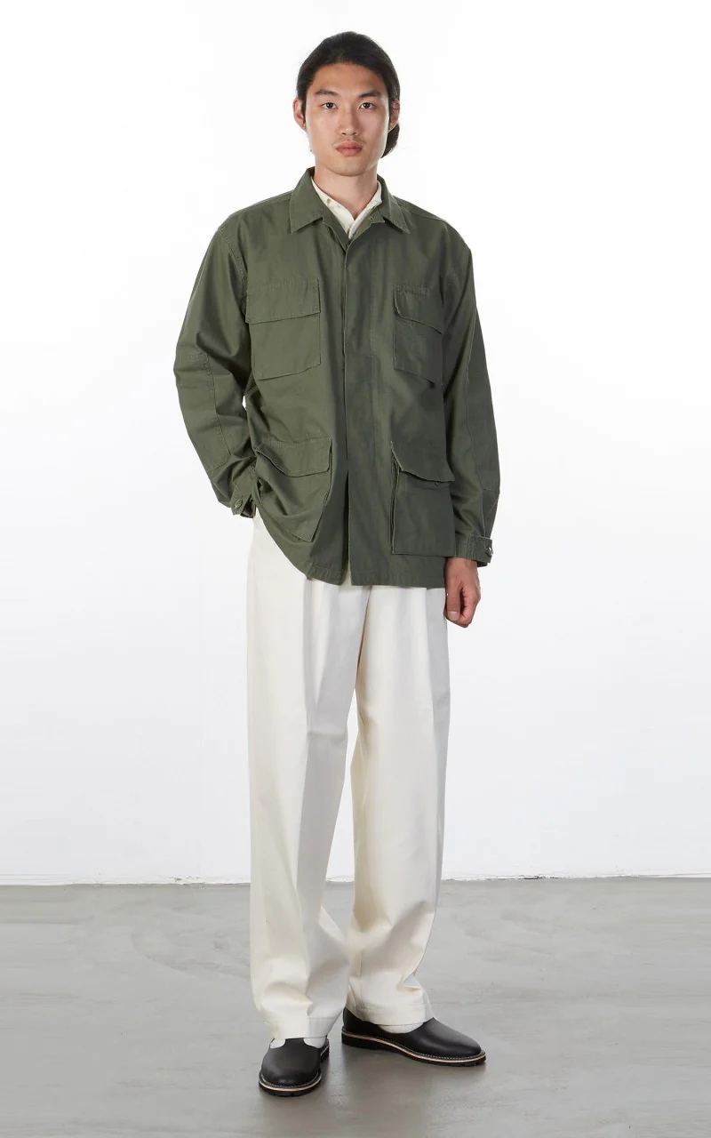 Military Surplus US BDU Field Jacket Ripstop Olive - Image 6