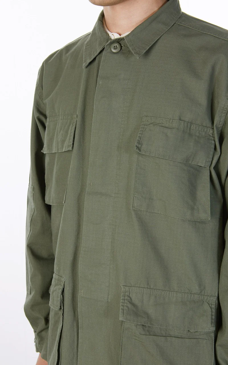 Military Surplus US BDU Field Jacket Ripstop Olive - Image 8