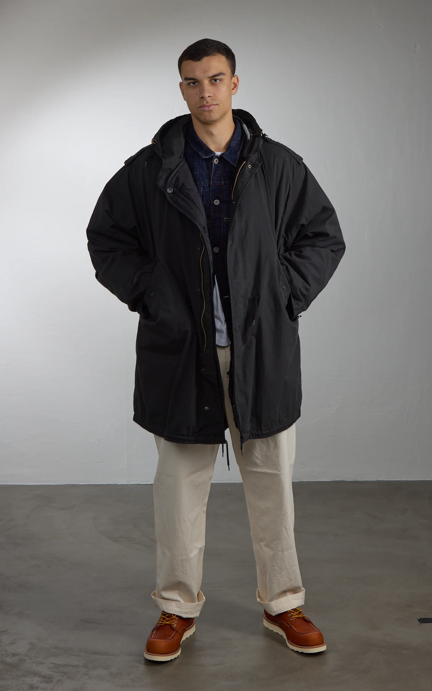 Military Surplus US M51 Fishtail Parka "O-Bleached" Black by 140FAHRENHEIT - Image 4