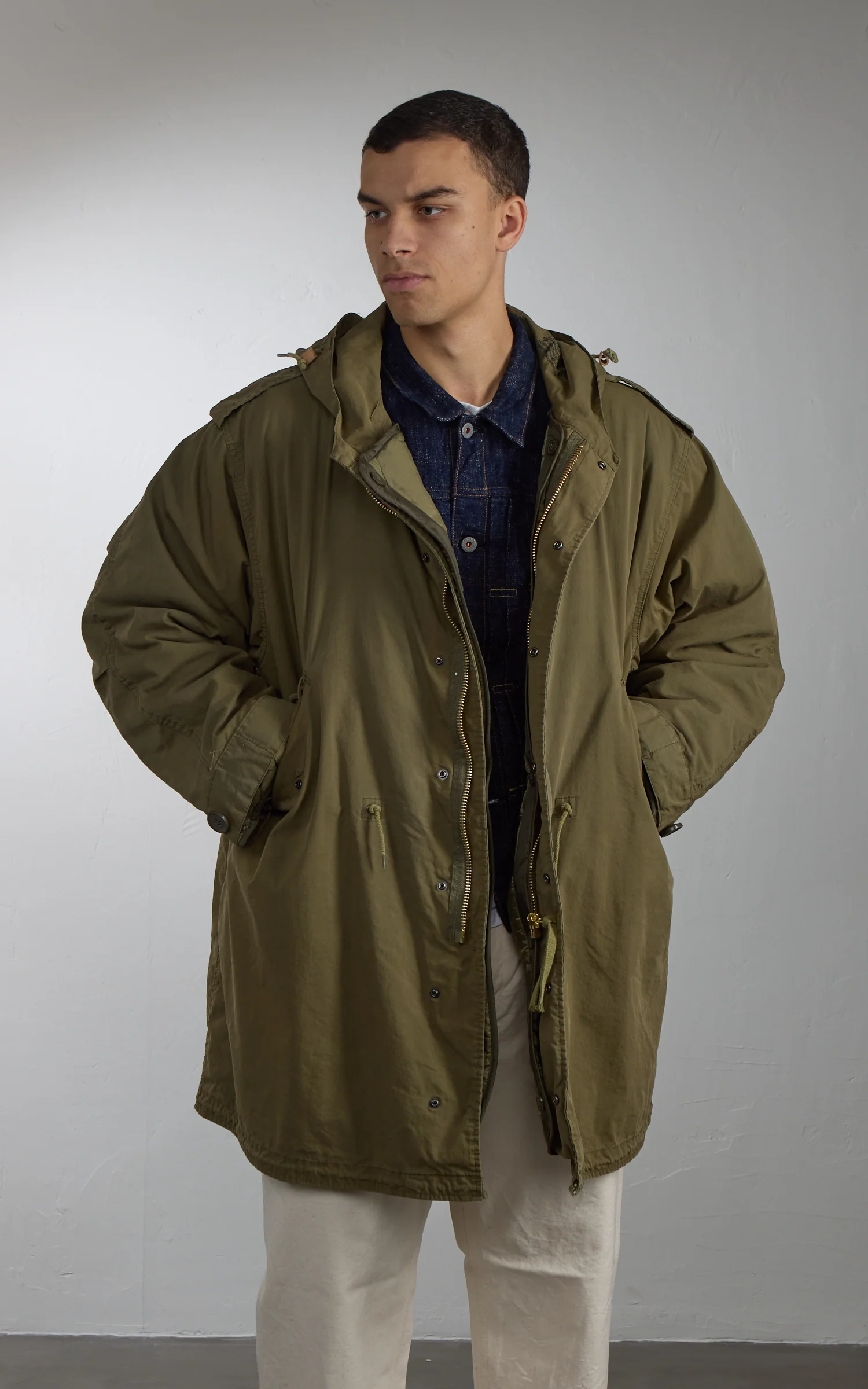 Military Surplus US M51 Fishtail Parka "O-Bleached" Olive 140FAHRENHEIT - Image 2