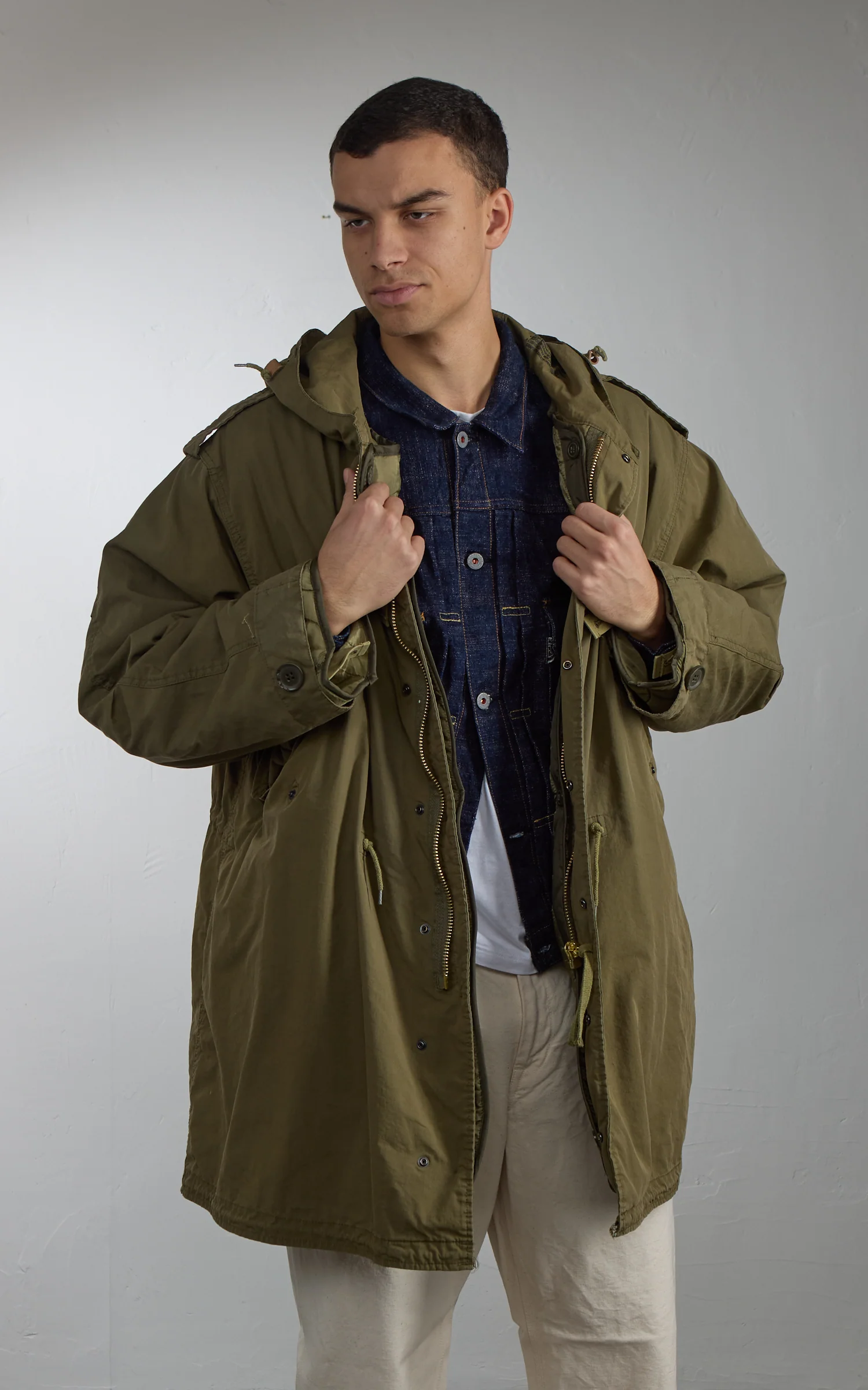 Military Surplus US M51 Fishtail Parka "O-Bleached" Olive 140FAHRENHEIT - Image 4