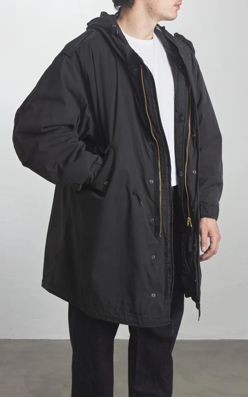 Military Surplus US M51 Fishtail Parka Vintage Washed Black - Image 3