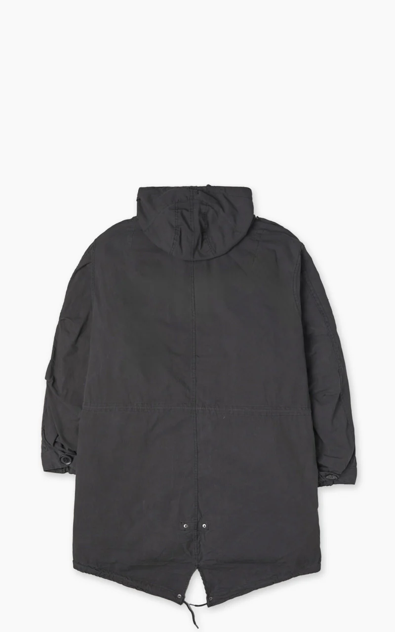 Military Surplus US M51 Fishtail Parka Vintage Washed Black - Image 9