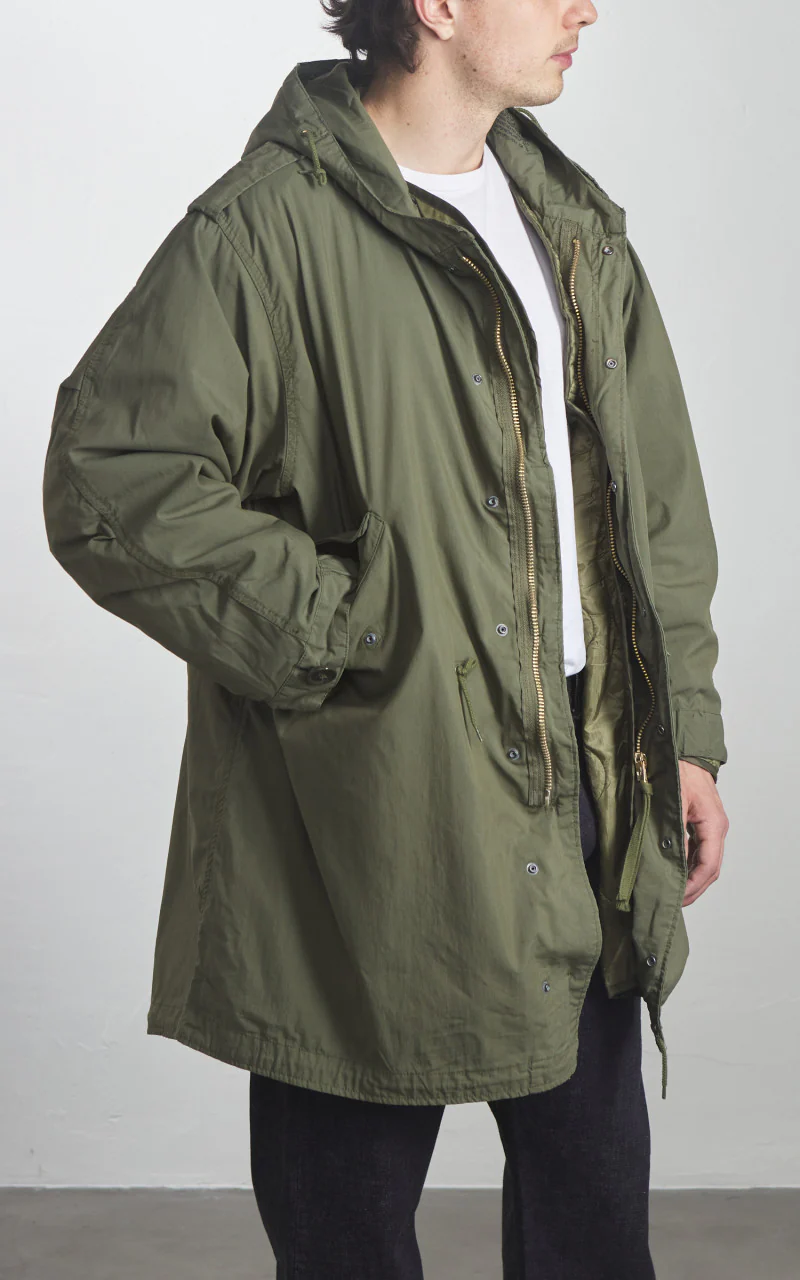 Military Surplus US M51 Fishtail Parka Vintage Washed Olive - Image 3