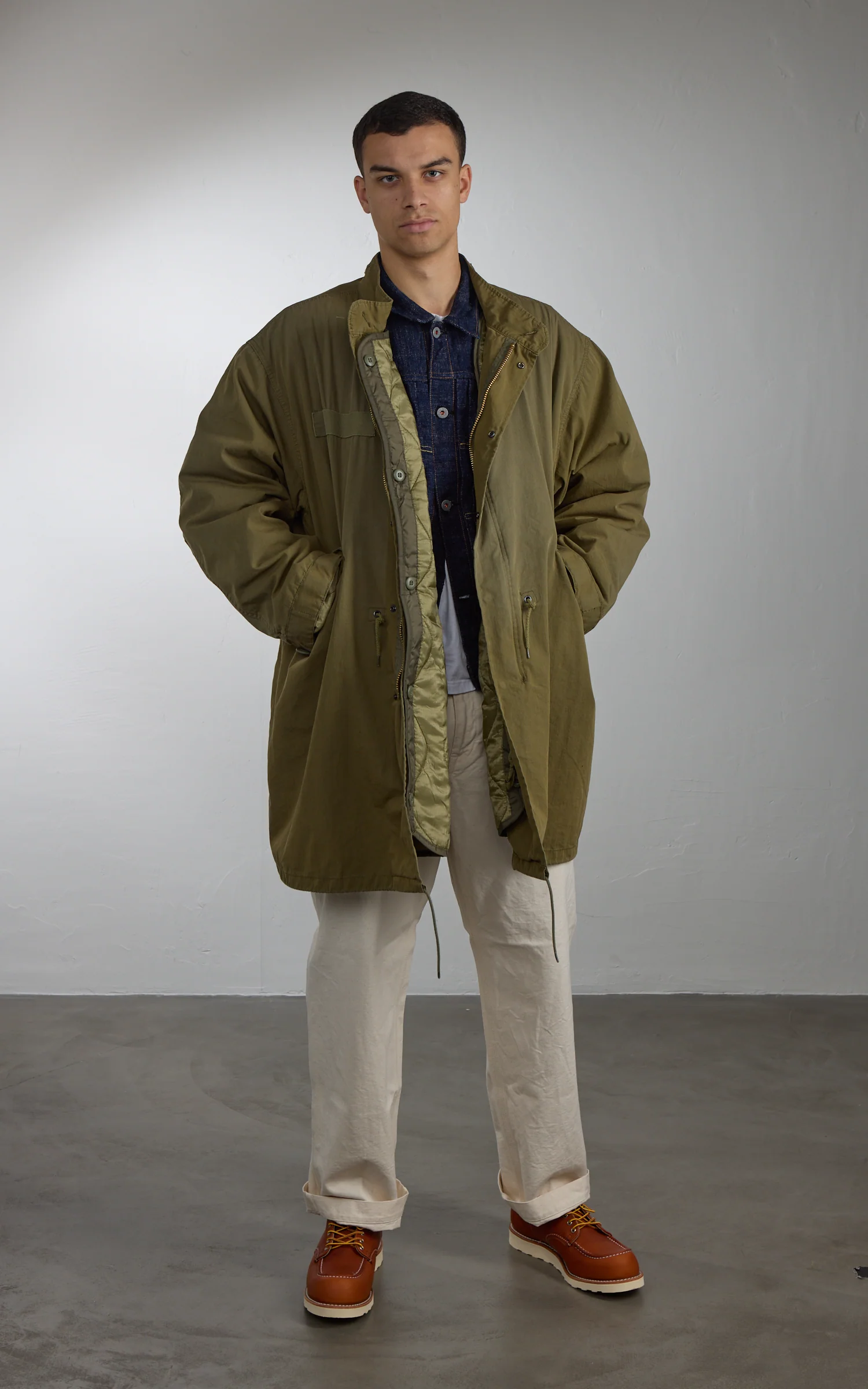 Military Surplus US M65 Fishtail Parka "O-Bleached" Olive Drab by 140FAHRENHEIT - Image 4
