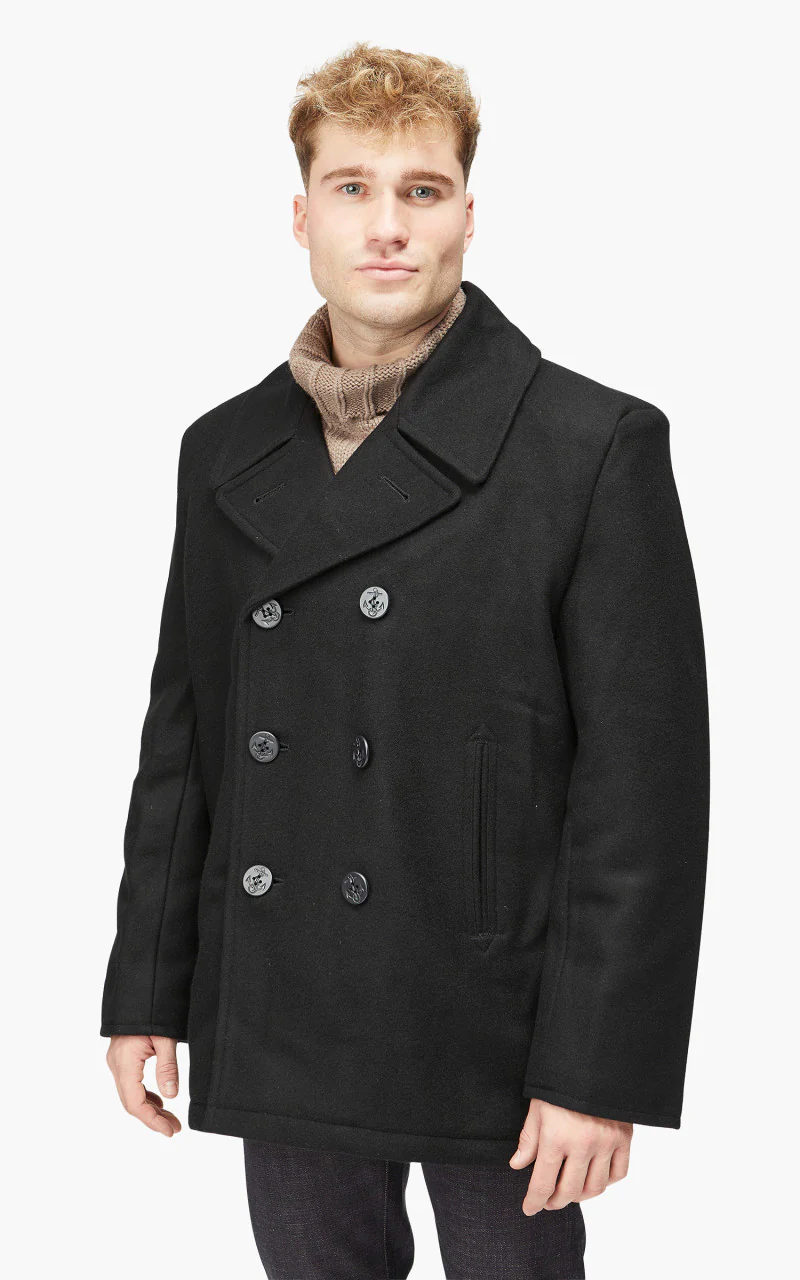 Military Surplus US Navy Pea Coat Black - Image 3