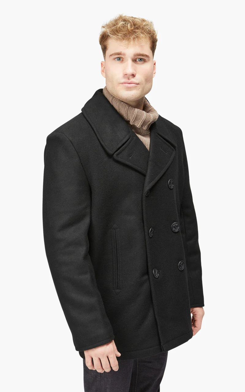 Military Surplus US Navy Pea Coat Black - Image 4