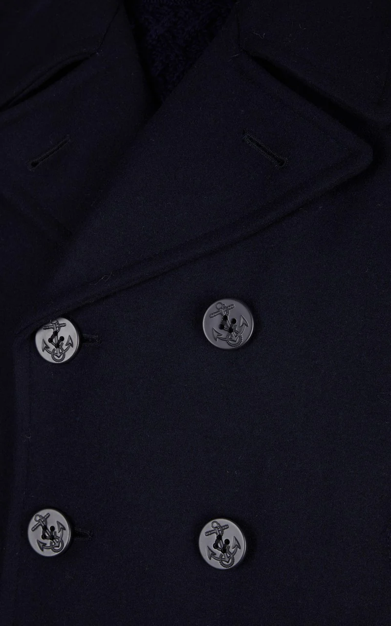 Military Surplus US Navy Pea Coat Dark Navy - Image 7