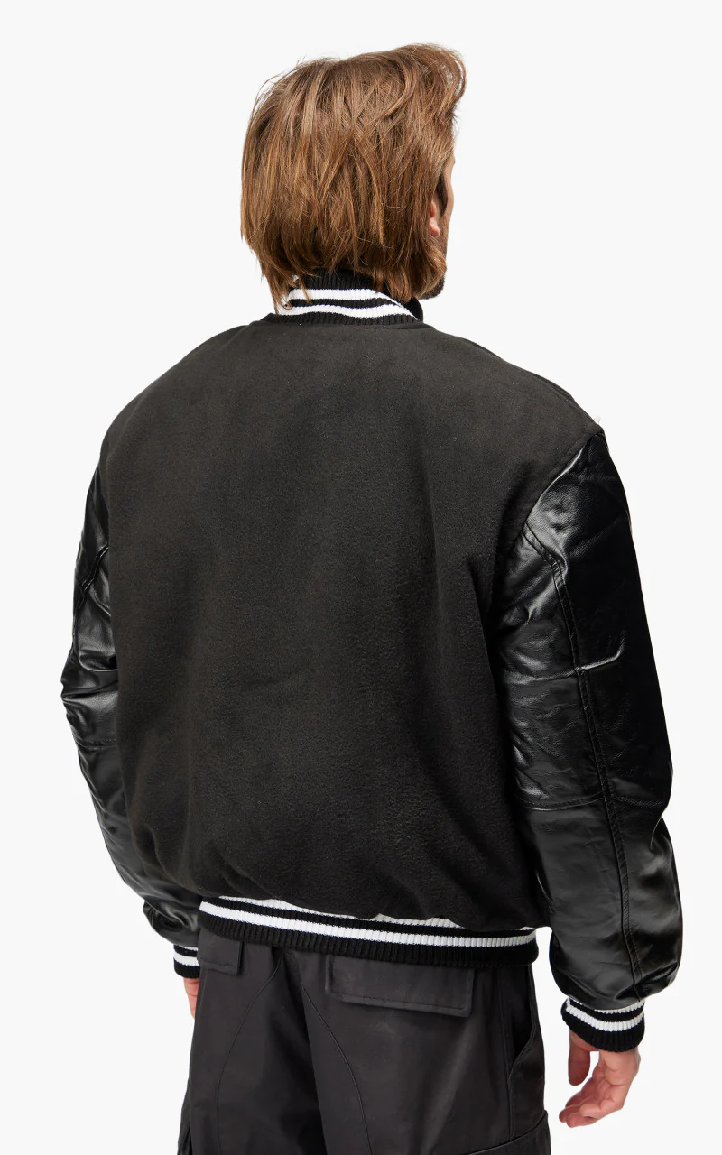 Military Surplus Varsity Jacket Black/Black - Image 5