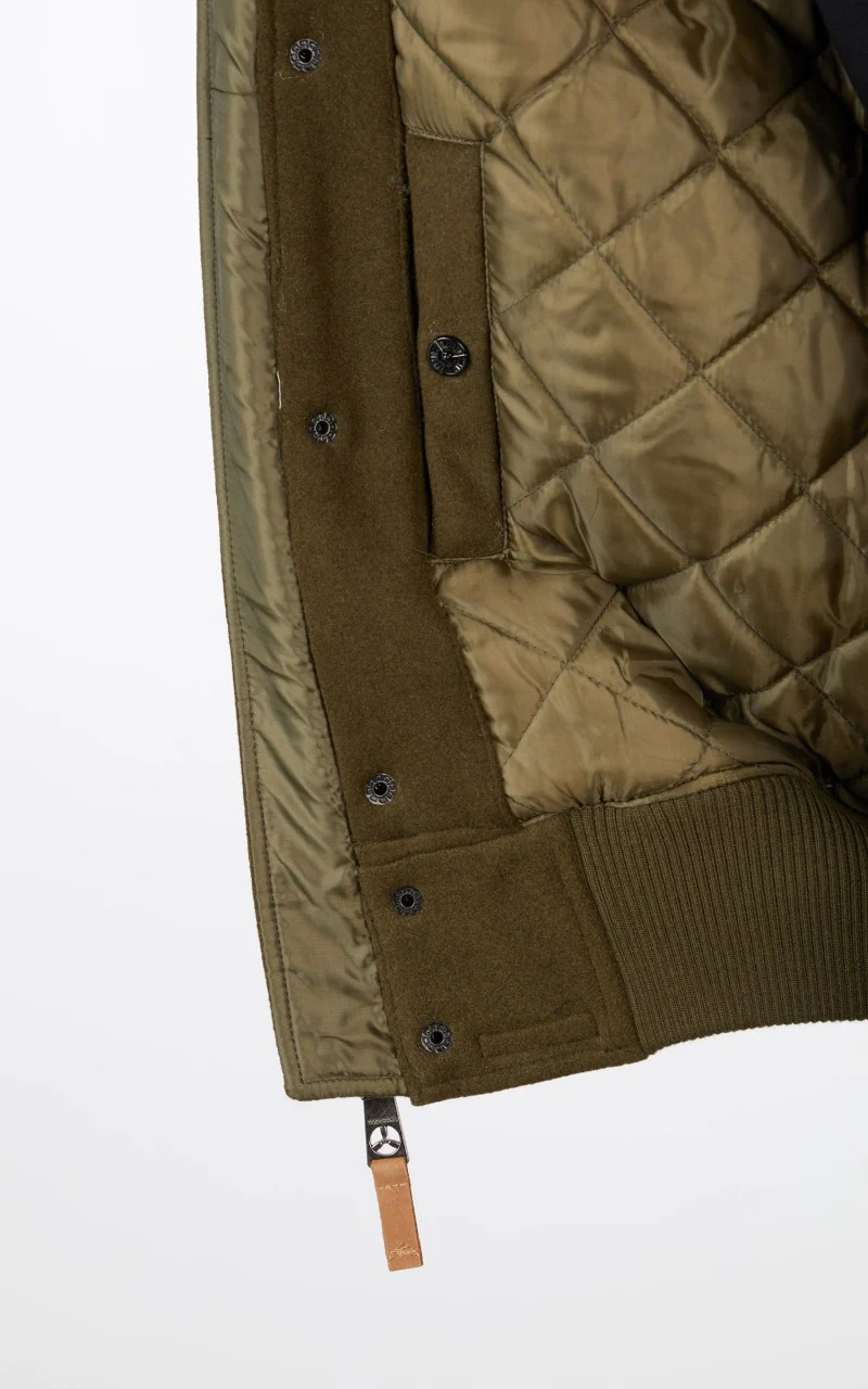 Military Surplus Varsity Jacket Olive - Image 10