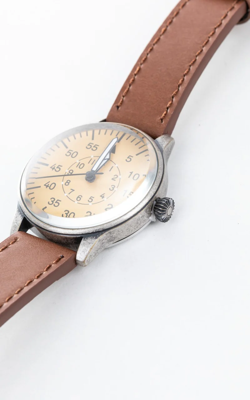 Military Surplus Vintage Army Watch Quartz Yellow/Brown - Image 4