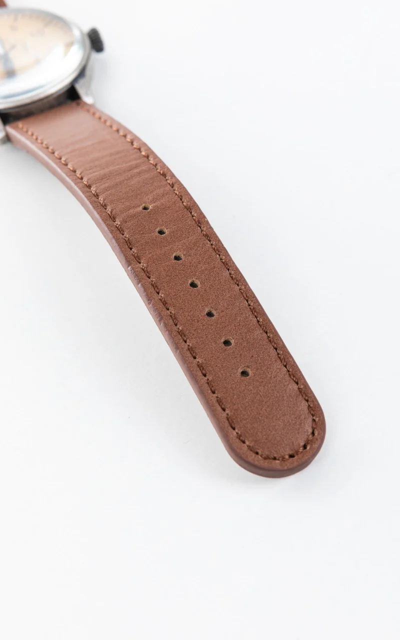 Military Surplus Vintage Army Watch Quartz Yellow/Brown - Image 5