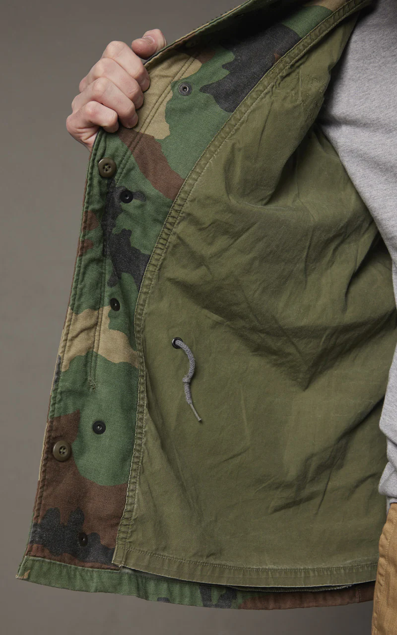 Military Surplus Vintage M-65 US Field Jacket Woodland - Image 5