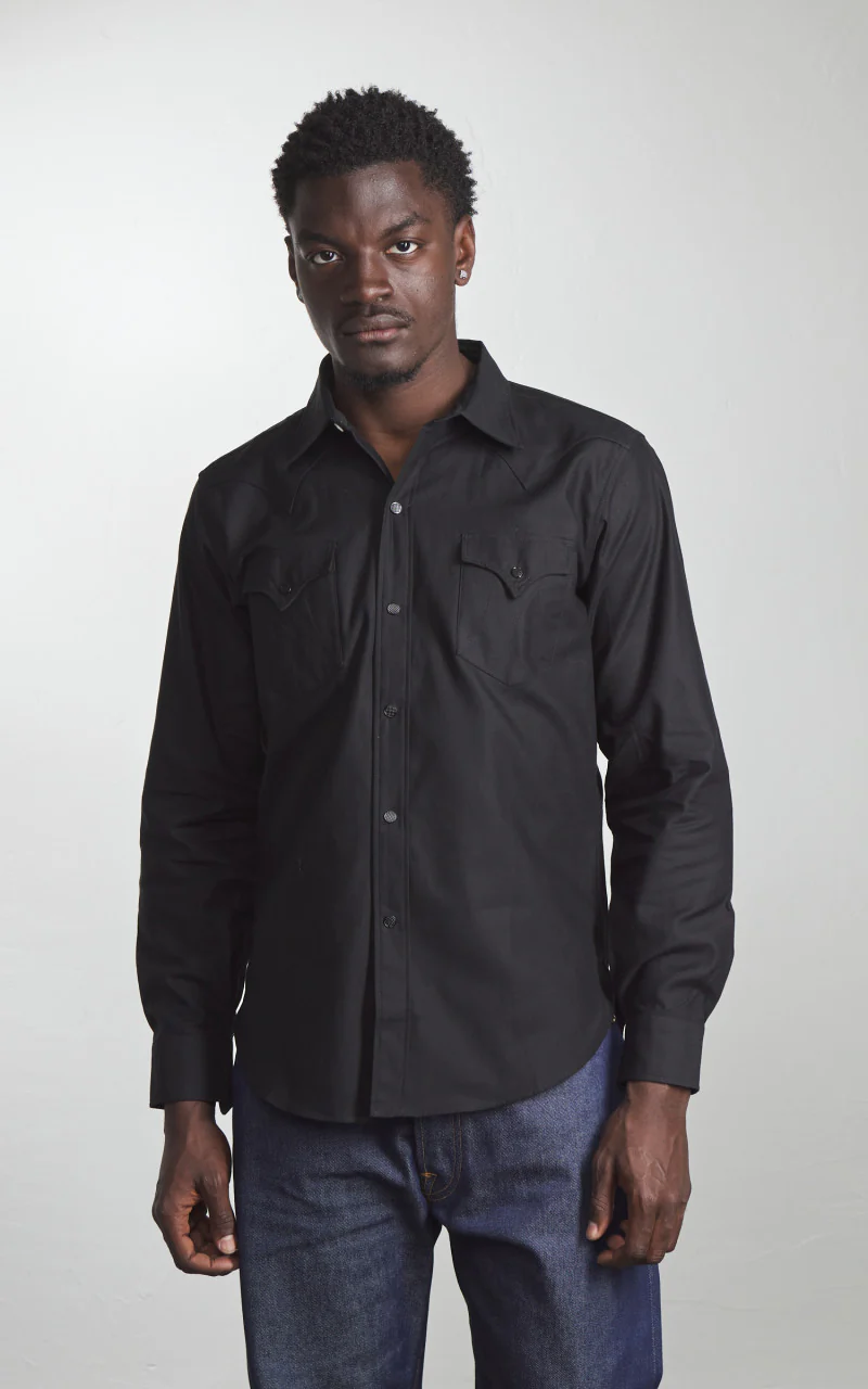 Mister Freedom Dude Rancher Shirt Sateen Black - Image 2
