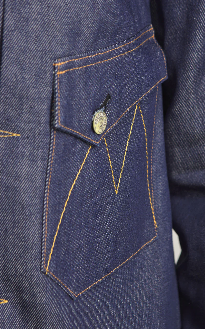 Mister Freedom Ranch Blouse Cone Denim Unwashed Indigo - Image 10