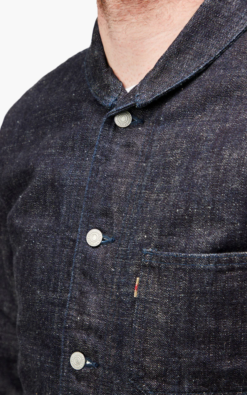 Momotaro Jeans 03-087 Denim Coverall Jacket Indigo 16oz - Image 3