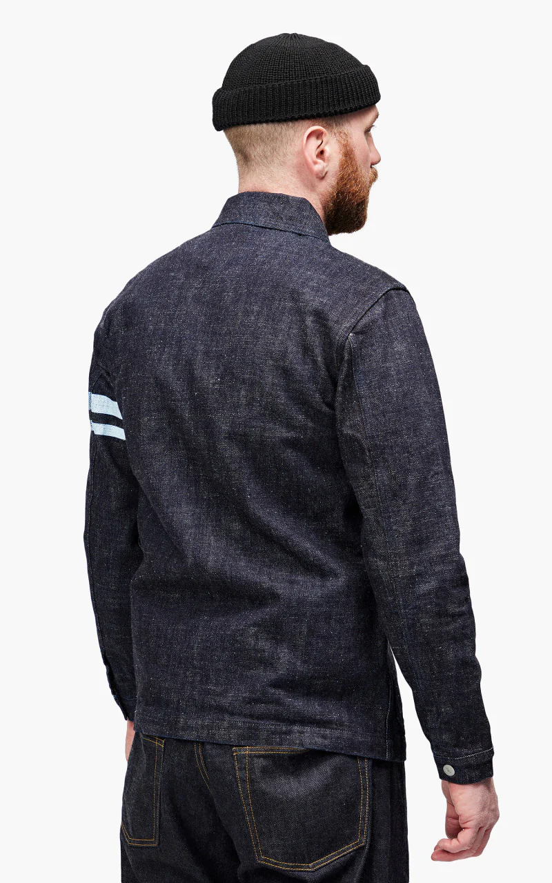 Momotaro Jeans 03-087 Denim Coverall Jacket Indigo 16oz - Image 7