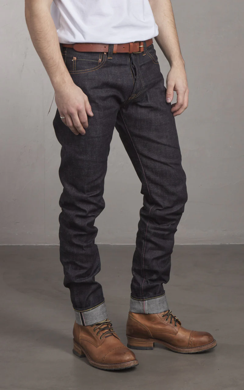 Momotaro Jeans 0306-13 Tight Tapered Denim Indigo 13oz - Image 5