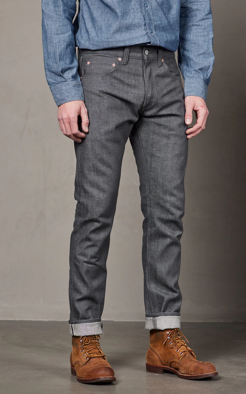 Momotaro Jeans 0306-70G Selvedge Grey Denim 14oz - Image 4